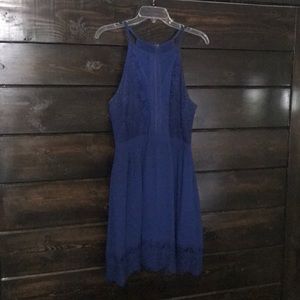 Navy Dress with lace detailing